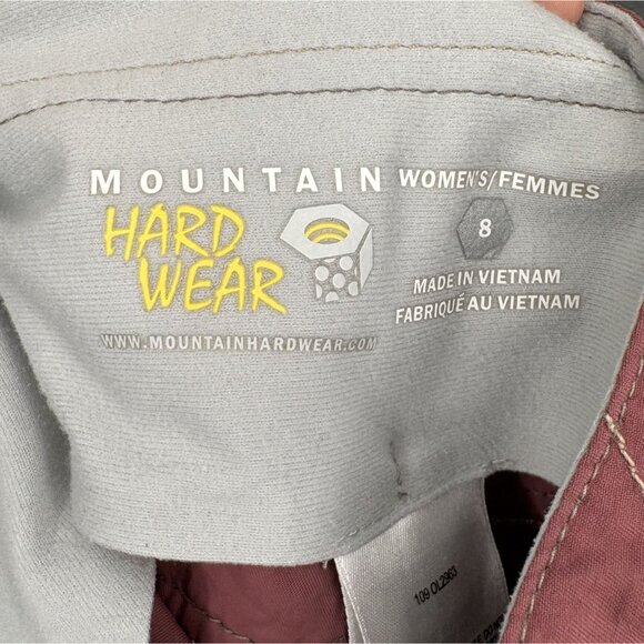 Mountain Hardwear Women's Hiking Cargo Shorts Size 8 Dusty Pink Camping Outdoor - Picture 3 of 14